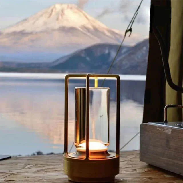 Kristall-Tischlampe mit LED & kabellosem Design