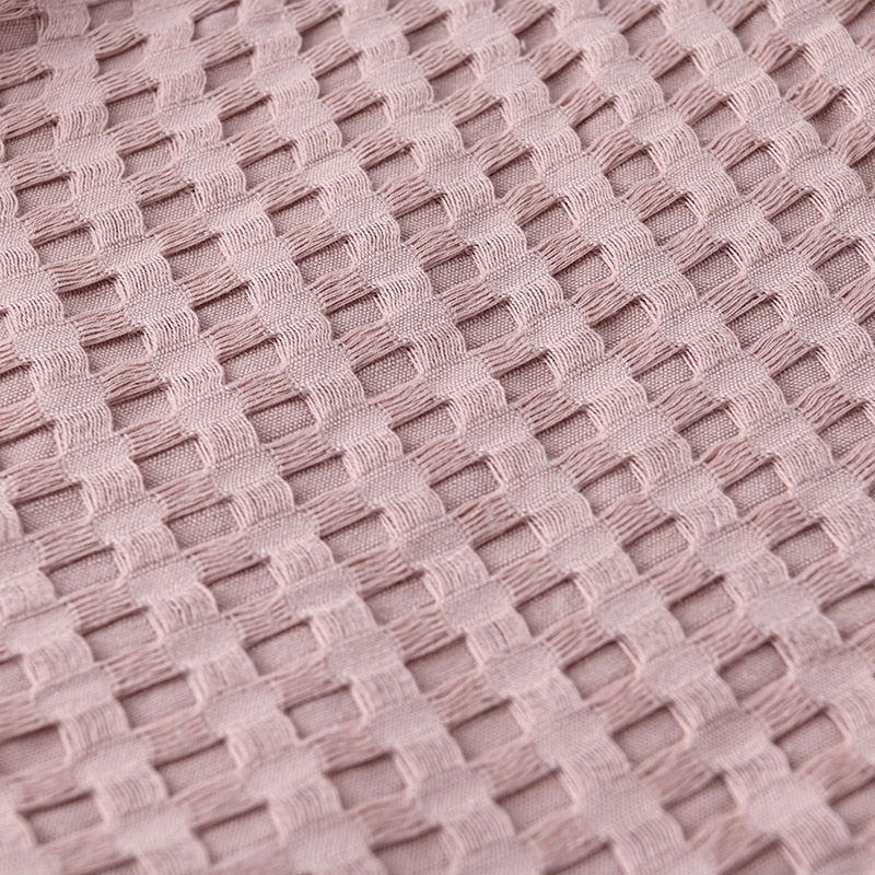 BreezeCotton - Leichte Sommerdecke aus Baumwolle im Waffelmuster, Luftig & Komfortabel