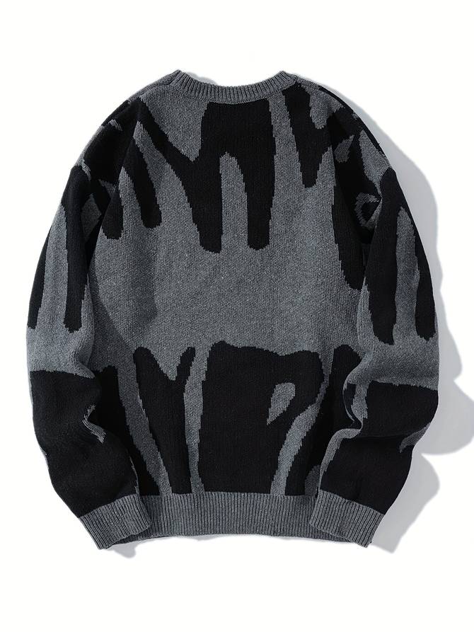 Elias - Strickpullover mit modischem Print
