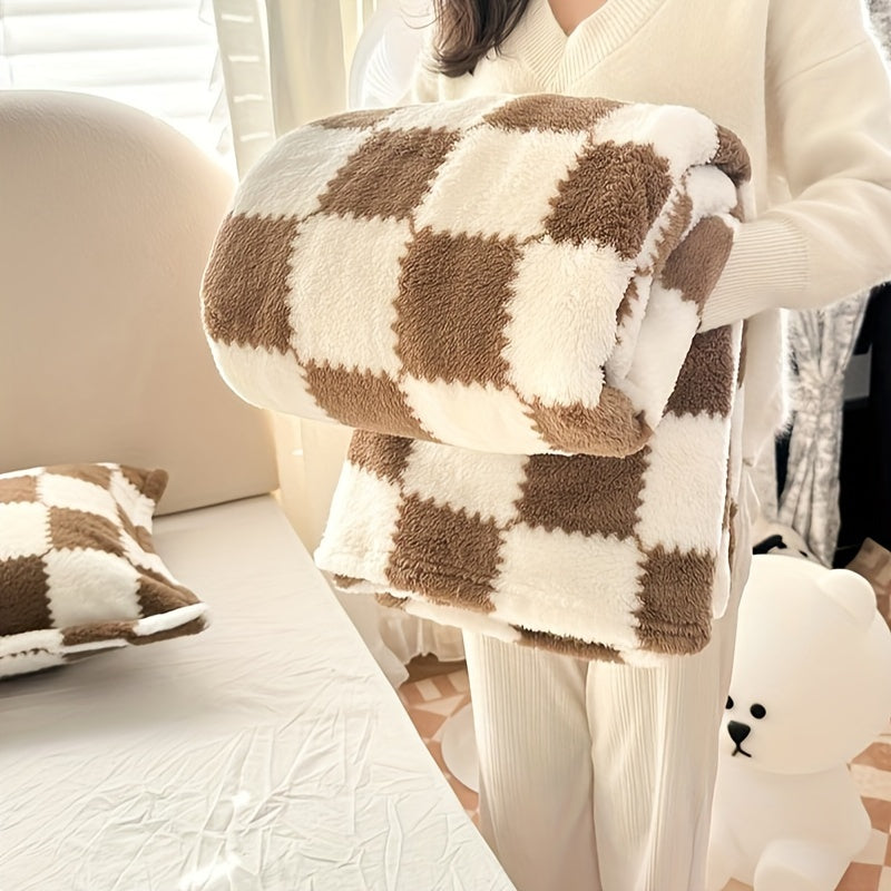 CozyNest – Karierte Flanell-Decke: Warm, Weich und Waschbar