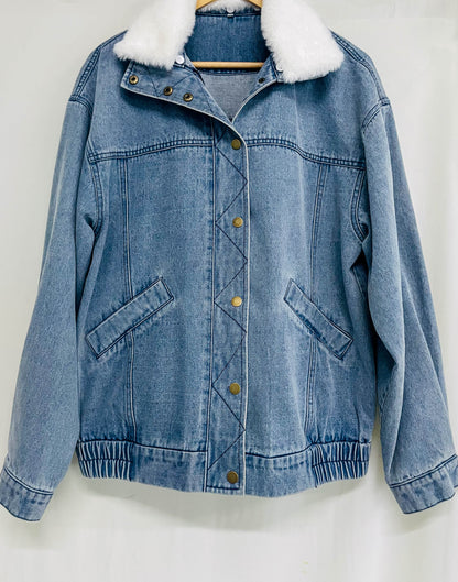 Lorilie – Stilvolle Denimjacke mit Kuscheligem Fleecekragen