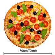 Tortilla-Decke – Realistische Pepperoni-Pizza-Flanell-Decke – Weich & Bequem, Perfektes Geschenk