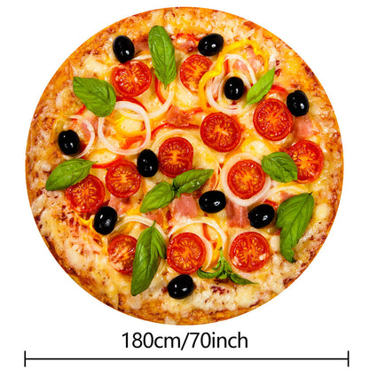 Tortilla-Decke – Realistische Pepperoni-Pizza-Flanell-Decke – Weich & Bequem, Perfektes Geschenk