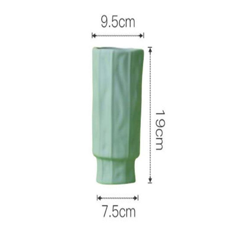 StitchCeramic Vase | Embroidered Ceramic Vase | Stylish Table Decoration