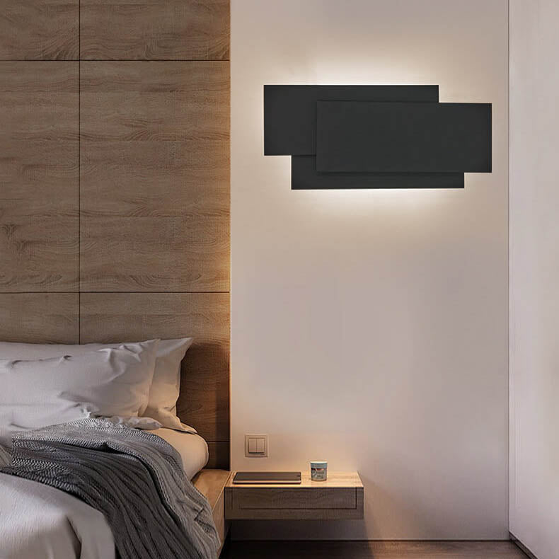LumiNova - Minimalistische vierkante gestapelte LED-Wandlampe aus Aluminium