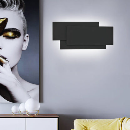 LumiNova - Minimalistische vierkante gestapelte LED-Wandlampe aus Aluminium