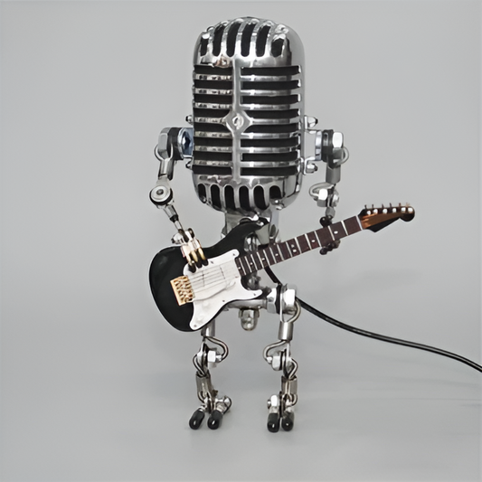 GuitarBot – Moderne Tischlampe im Roboterdesign mit dimmbarem Licht