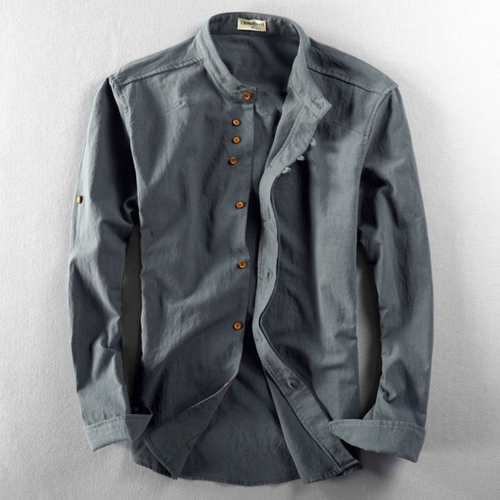 Marc – Herren Langarmshirt mit schmalem Ausschnitt