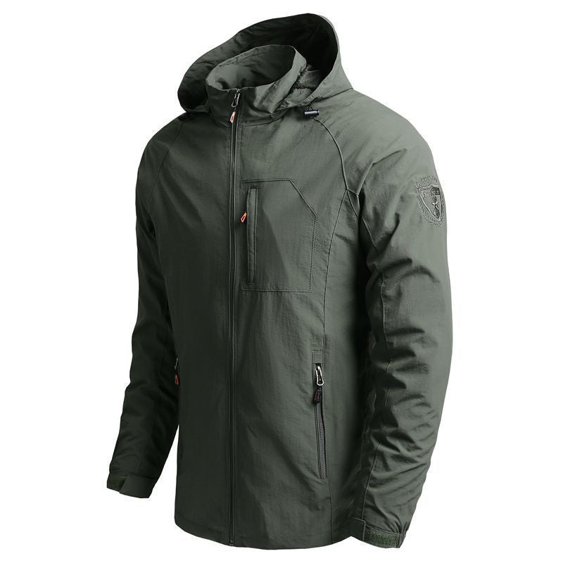 Gervin – Wasserdichte Windbreaker-Jacke mit Kapuze für Herren