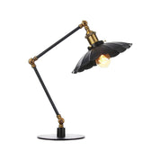 LichtStil - Verstellbare Vintage-Lampe mit gewelltem Metallschirm