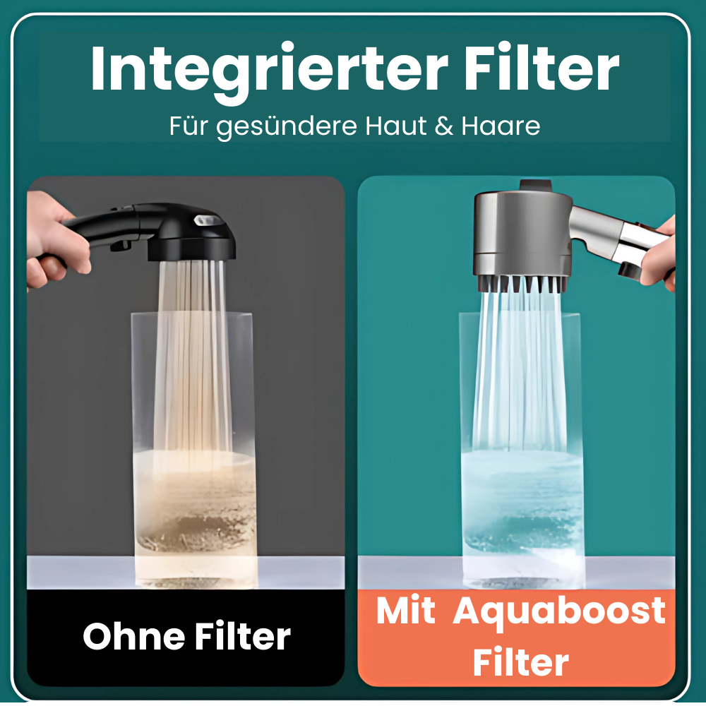 AquaBoost – Duschkopf mit integriertem Filter und kraftvollem Wasserstrahl