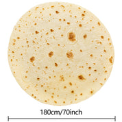 Tortilla-Decke – Realistische Pepperoni-Pizza-Flanell-Decke – Weich & Bequem, Perfektes Geschenk