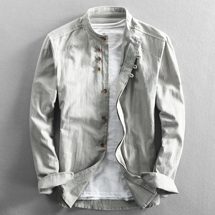 Marc – Herren Langarmshirt mit schmalem Ausschnitt