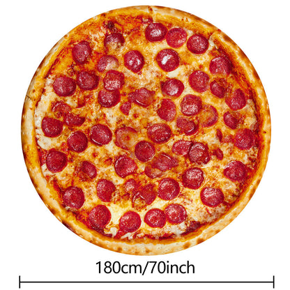 Tortilla-Decke – Realistische Pepperoni-Pizza-Flanell-Decke – Weich & Bequem, Perfektes Geschenk