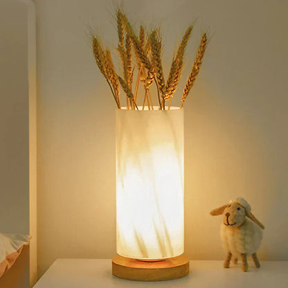 ZenLight – Nachttischlampe im japanischen Stil mit warmer Glasvase