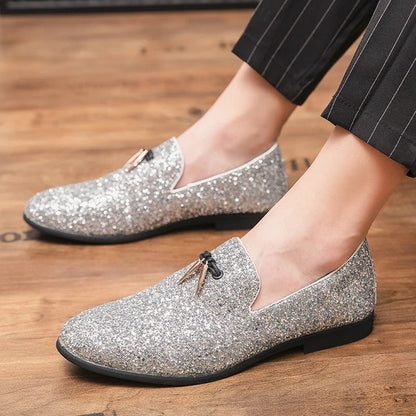 Frederic – Elegante Slipper mit Glitzer & Quasten