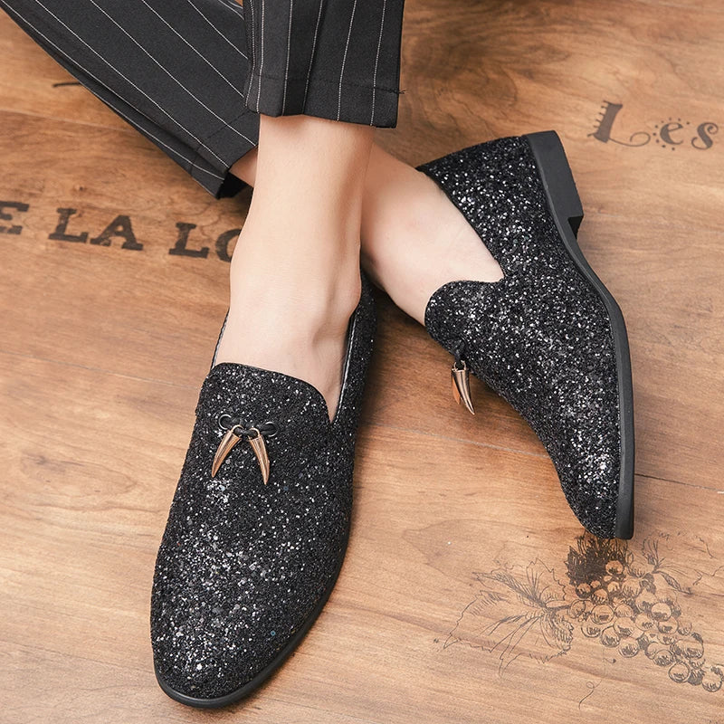 Frederic – Elegante Slipper mit Glitzer & Quasten