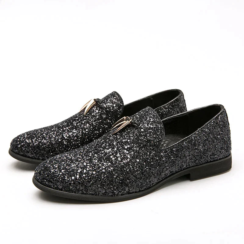 Frederic – Elegante Slipper mit Glitzer & Quasten