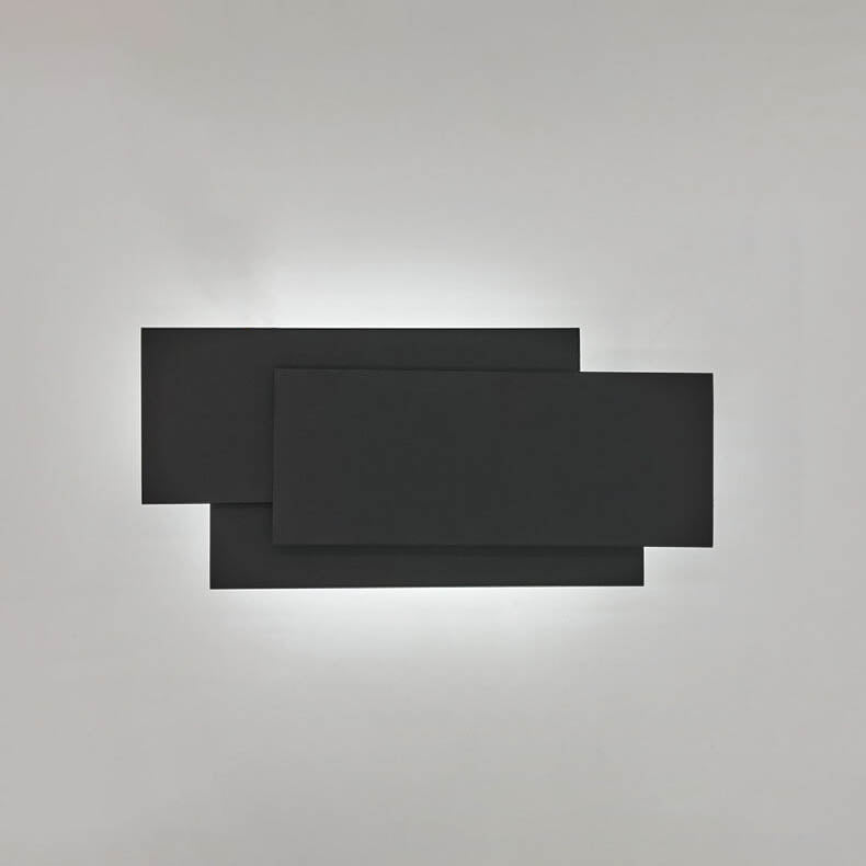 LumiNova - Minimalistische vierkante gestapelte LED-Wandlampe aus Aluminium