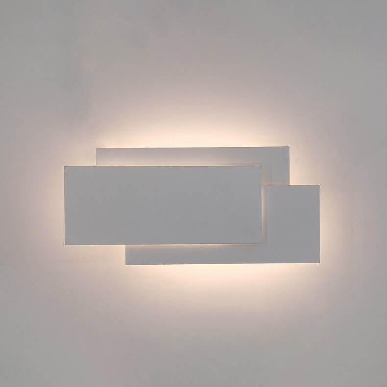 LumiNova - Minimalistische vierkante gestapelte LED-Wandlampe aus Aluminium