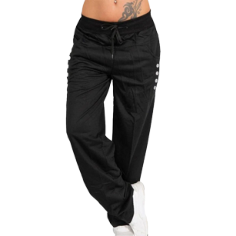 Anna Bequeme High-Waist Hose mit weitem Schnitt