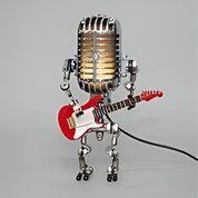 GuitarBot – Moderne Tischlampe im Roboterdesign mit dimmbarem Licht