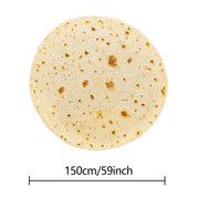 Tortilla-Decke – Realistische Pepperoni-Pizza-Flanell-Decke – Weich & Bequem, Perfektes Geschenk