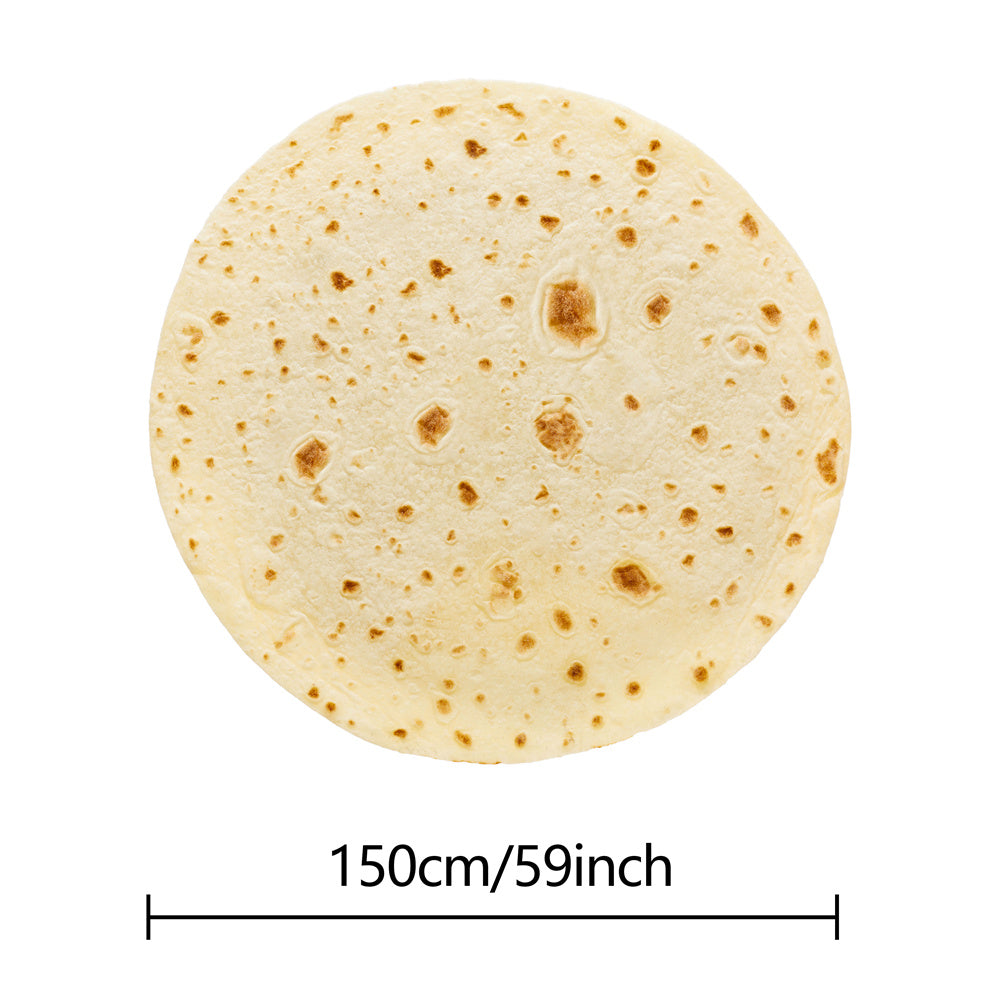 Tortilla-Decke – Realistische Pepperoni-Pizza-Flanell-Decke – Weich & Bequem, Perfektes Geschenk