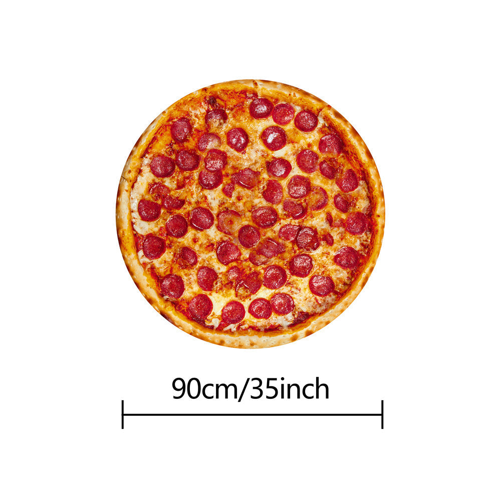 Tortilla-Decke – Realistische Pepperoni-Pizza-Flanell-Decke – Weich & Bequem, Perfektes Geschenk