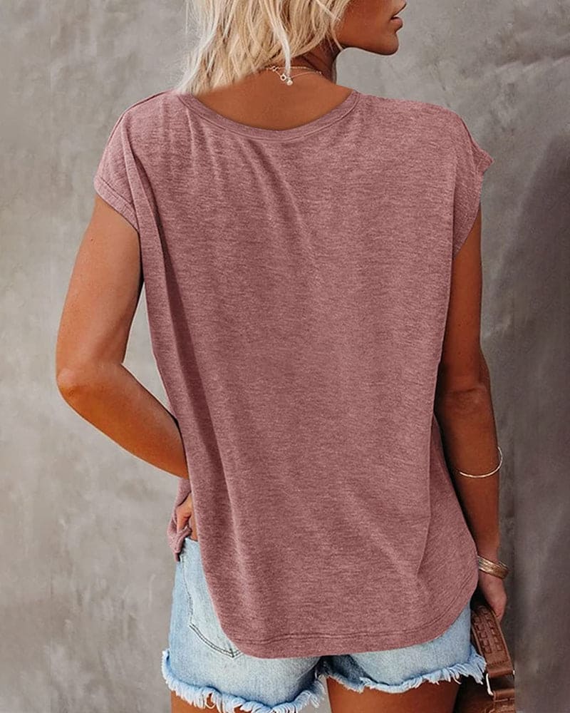 Ylona – Elegantes V-Ausschnitt-Shirt für Damen