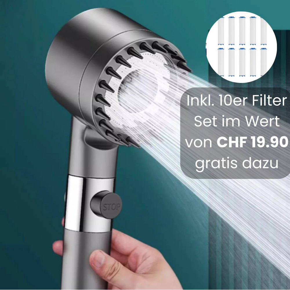 AquaBoost – Duschkopf mit integriertem Filter und kraftvollem Wasserstrahl