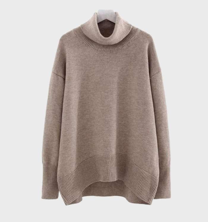 Emma – Warmer Oversized Wollpullover mit Rollkragen für den ultimativen Komfort