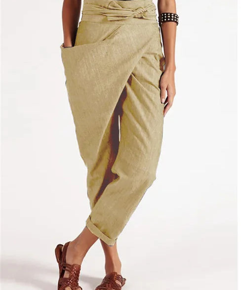 Isana Asymmetrische High-Waist-Hose für einen lässigen Look