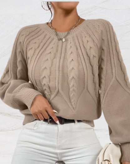 Maege – Eleganter Pullover mit Rundhalsausschnitt