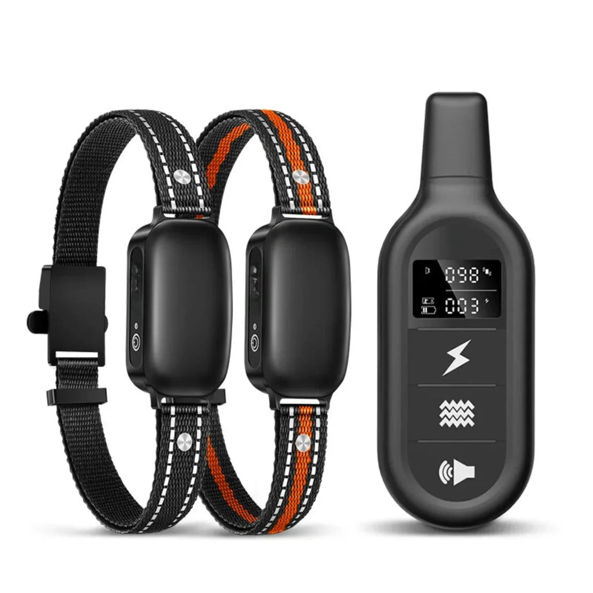 Elektrische Hundetrainingskragen mit Fernbedienung, wasserdicht, 16 einstellbare Stoßstufen, 1000 m Range, Piepton- und Vibrationsmodi 1