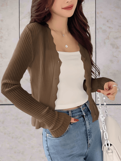 Nina – Slim-Fit Pullover mit Rippstruktur für einen eleganten Look