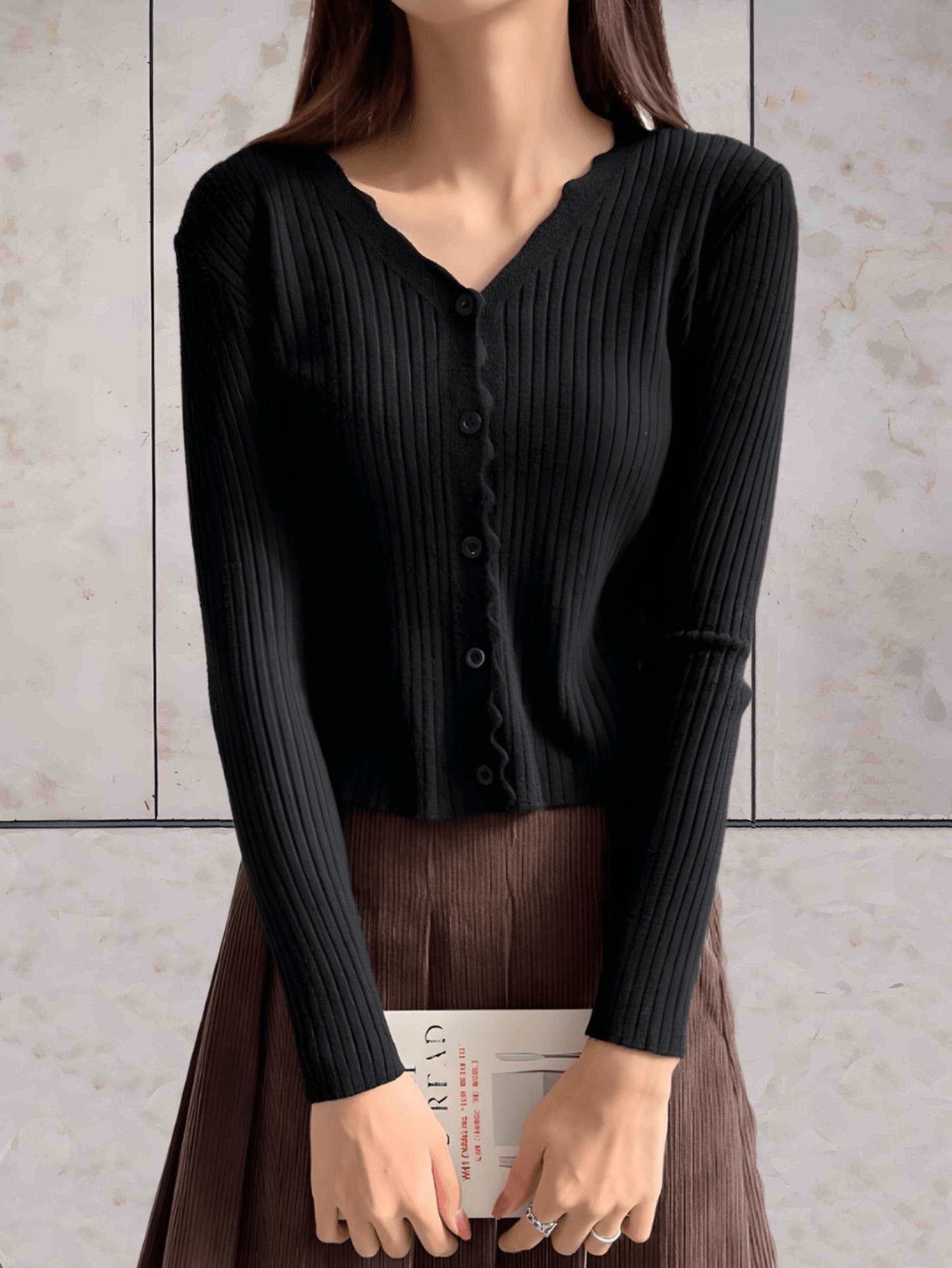 Nina – Slim-Fit Pullover mit Rippstruktur für einen eleganten Look