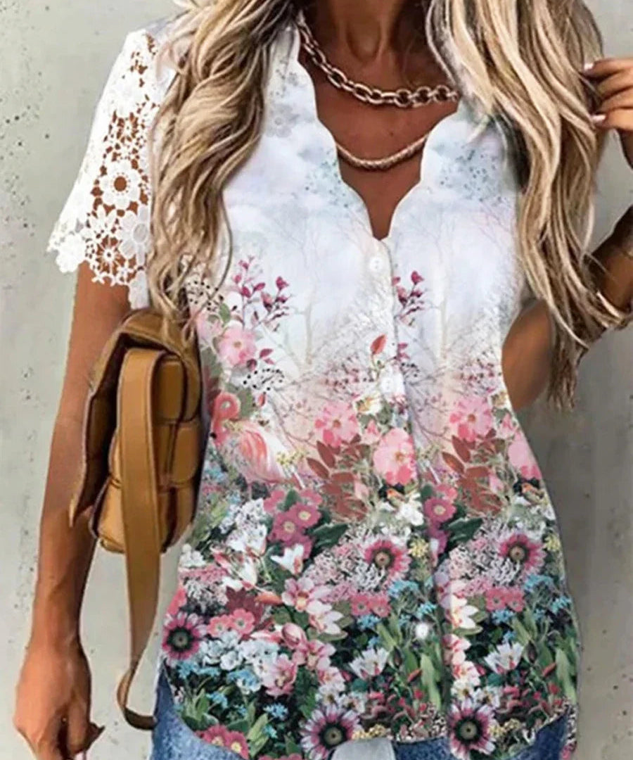 Gloria | Bequeme Legere Bluse mit Blumenmuster 1