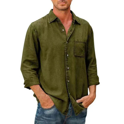 Benedikt – Stylisches Denim-Hemd mit Knopfleiste für Herren