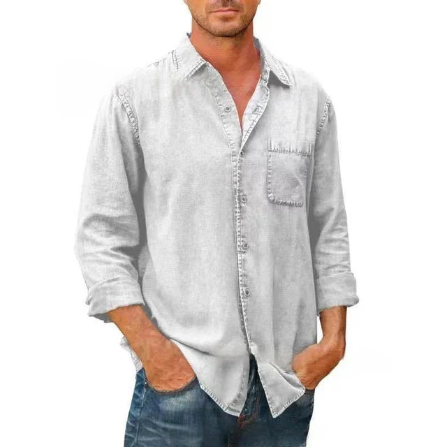 Benedikt – Stylisches Denim-Hemd mit Knopfleiste für Herren