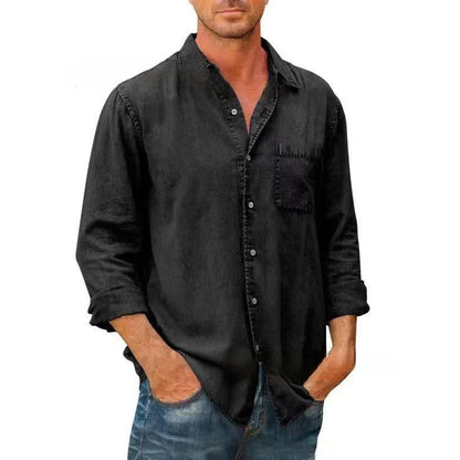 Benedikt – Stylisches Denim-Hemd mit Knopfleiste für Herren