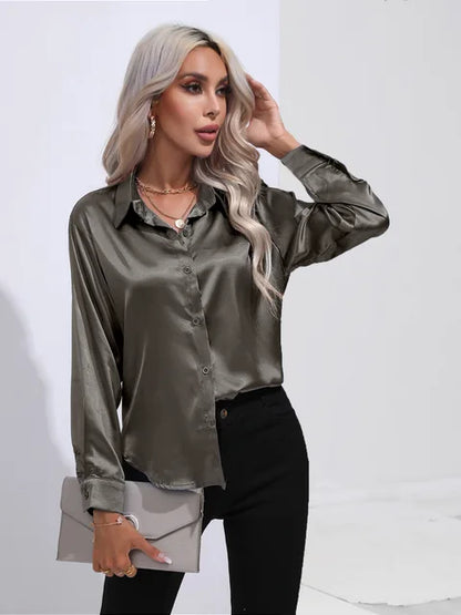 Lotte – Elegante Satinbluse für Damen