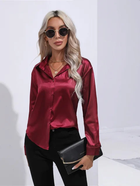 Issa – Elegante Satinbluse für Damen