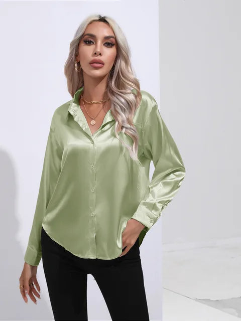 Lotte – Elegante Satinbluse für Damen