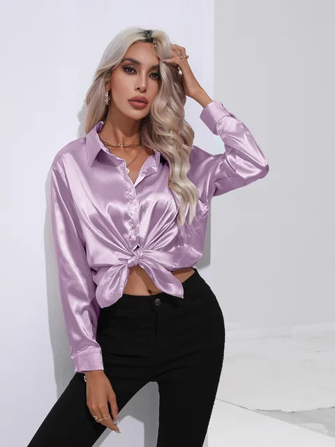 Lotte – Elegante Satinbluse für Damen