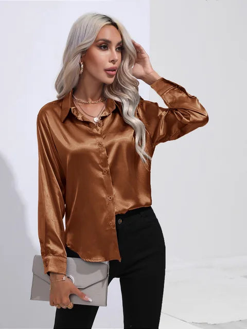 Lotte – Elegante Satinbluse für Damen