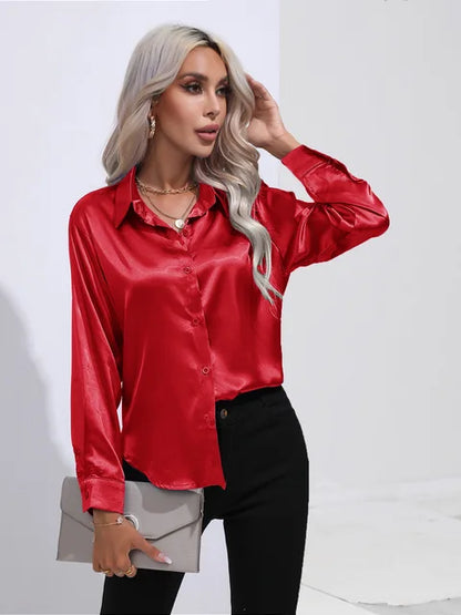 Lotte – Elegante Satinbluse für Damen
