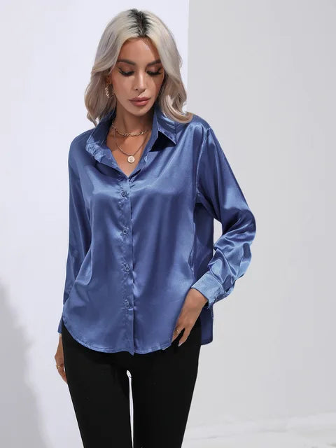 Lotte – Elegante Satinbluse für Damen