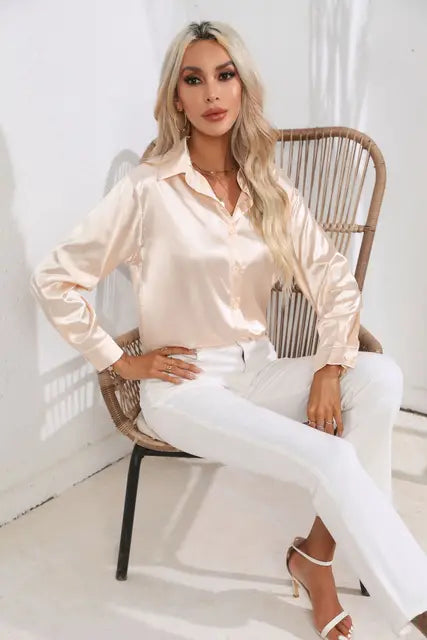 Lotte – Elegante Satinbluse für Damen