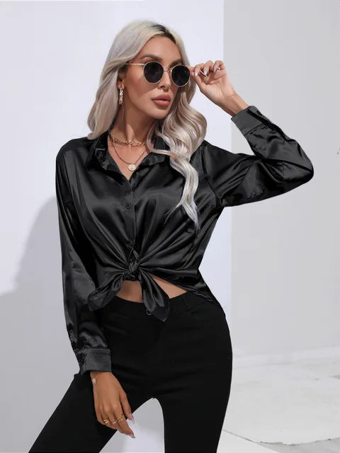 Lotte – Elegante Satinbluse für Damen